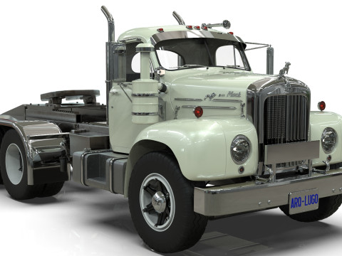 1958 MACK B61 Tandem Axle TRUCK 3D 模型