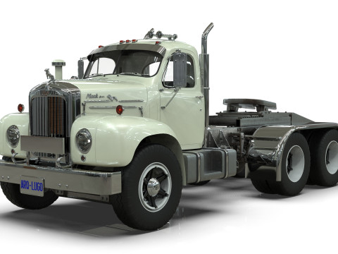 1958 MACK B61 Tandem Axle TRUCK 3D 模型