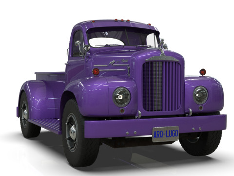 1958 Mack B61 Custom Pickup 3D 模型