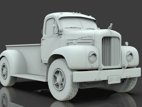 1958 Mack B61 Custom Pickup 3D 模型