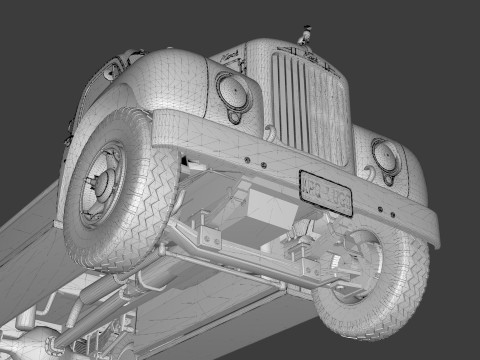 1958 Mack B61 Custom Pickup 3D 模型