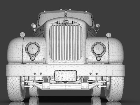 1958 Mack B61 Custom Pickup 3D 模型