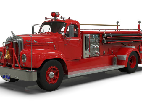 Mack B6 Firetruck 1958 3D 模型