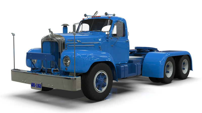 Mack B6 Tandem with Camelback Suspension 3D 모델 .c4d .max .obj .3ds .fbx .stl .blend