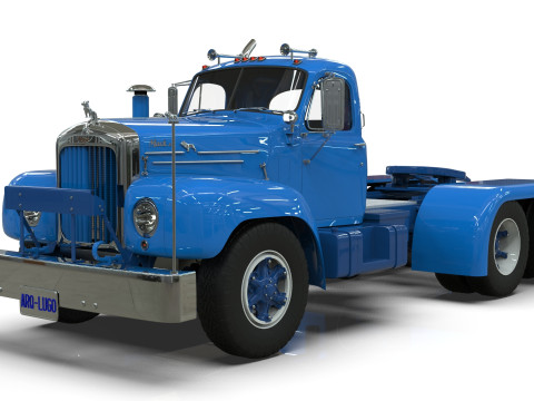 Mack B6 Tandem with Camelback Suspension 3D Model