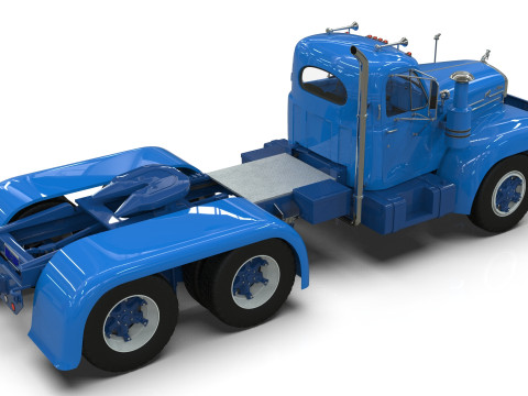 Mack B6 Tandem with Camelback Suspension 3D 모델