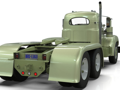 Mack B6 Tandem with Camelback Suspension 3D 모델