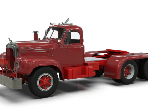Mack B6 Tandem with Camelback Suspension 3D 모델