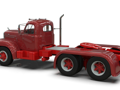 Mack B6 Tandem with Camelback Suspension 3D 모델