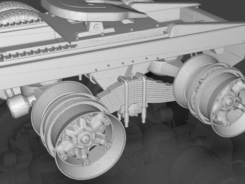 Mack Chassis with Camelback Suspension 3D Model