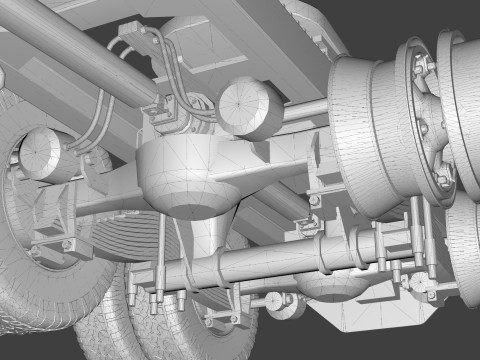 Mack Chassis with Camelback Suspension 3D Model