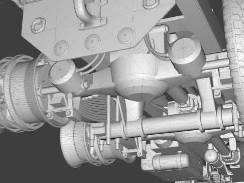 Mack Chassis with Camelback Suspension 3D Model