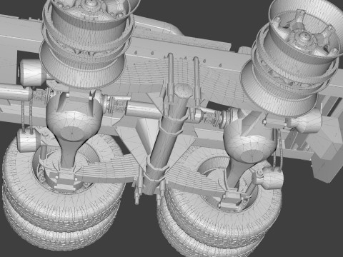 Mack Chassis with Camelback Suspension 3D Model