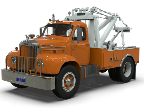 Mack B6 Tow Truck 1958 3D Model