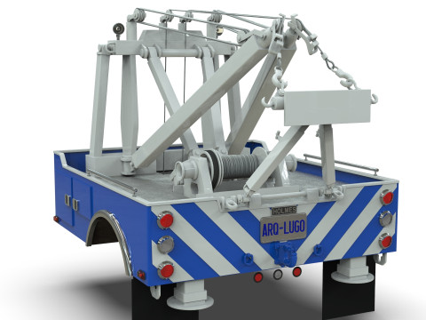 Holmes 750 Wrecker Tow Truck Equipment for Classic Trucks 3D Model