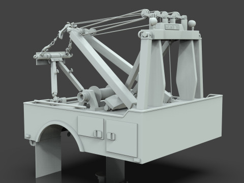 Holmes 750 Wrecker Tow Truck Equipment for Classic Trucks 3D Model