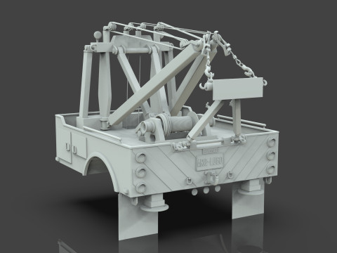 Holmes 750 Wrecker Tow Truck Equipment for Classic Trucks 3D Model
