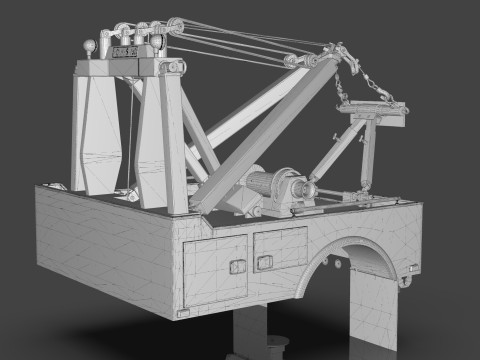 Holmes 750 Wrecker Tow Truck Equipment for Classic Trucks 3D Model