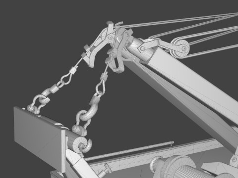 Holmes 750 Wrecker Tow Truck Equipment for Classic Trucks 3D Model