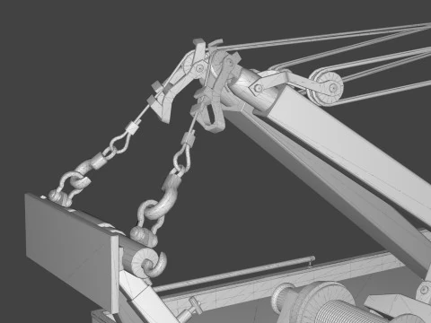 Holmes 750 Wrecker Tow Truck Equipment for Classic Trucks 3D Model
