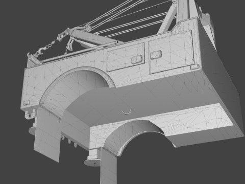 Holmes 750 Wrecker Tow Truck Equipment for Classic Trucks 3D Model