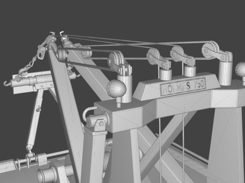 Holmes 750 Wrecker Tow Truck Equipment for Classic Trucks 3D Model