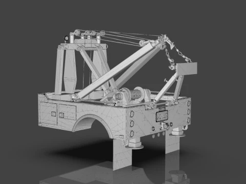 Holmes 750 Wrecker Tow Truck Equipment for Classic Trucks 3D Model