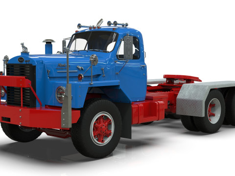 Mack B81 Sx Tandem With Camelback Suspension 3D मॉडल