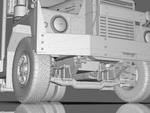 Mack B81 Sx Tandem With Camelback Suspension Model 3D