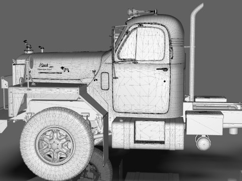 Mack B81 Sx Tandem With Camelback Suspension Model 3D