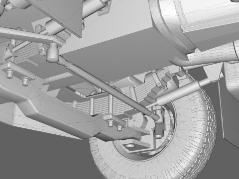 Mack B81 Sx Tandem With Camelback Suspension Model 3D