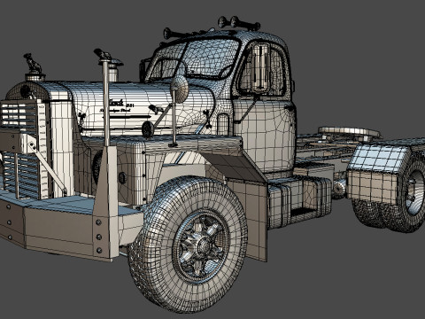 Mack B81 Sx Tandem With Camelback Suspension Model 3D