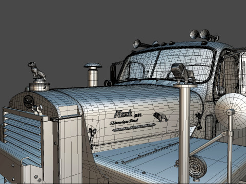 Mack B81 Sx Tandem With Camelback Suspension Model 3D