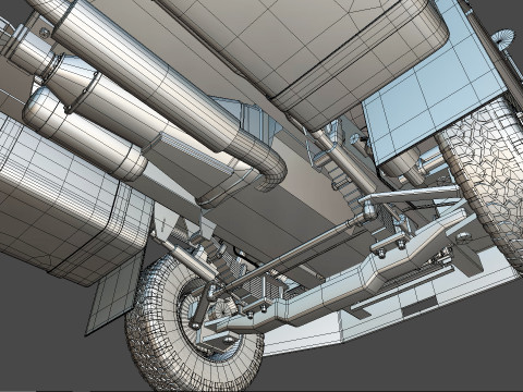 Mack B81 Sx Tandem With Camelback Suspension Model 3D