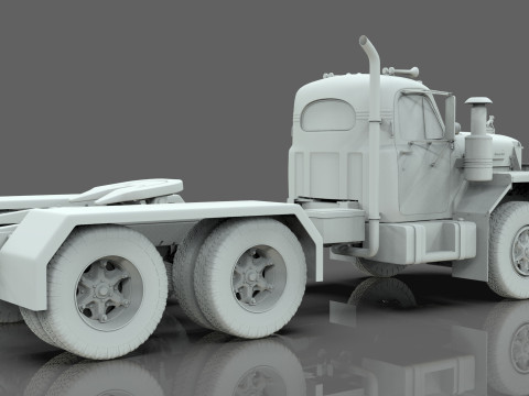 Mack B81 Sx Tandem With Camelback Suspension Model 3D