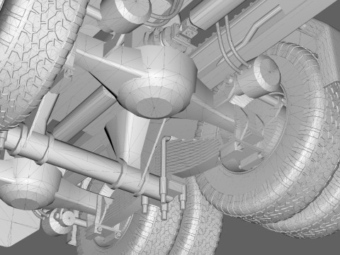 Mack B81 Sx Tandem With Camelback Suspension Model 3D
