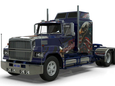 BLENDER tandemowy z kabiną sypialną do pojazd&oacute;w ciężarowych Model 3D