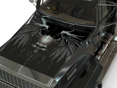 Semi Truck Sleeper Cab Tandem BLENDER Modello 3D