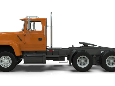 Semi Truck Tandem 3D 模型