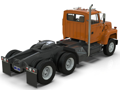 Semi Truck Tandem 3D 模型