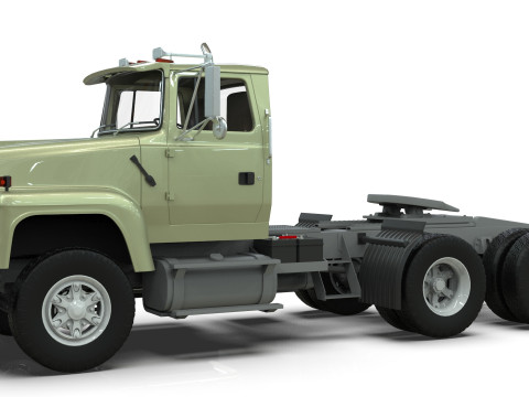 Semi Truck Tandem 3D 模型