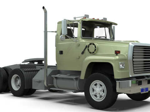 Semi Truck Tandem 3D 模型