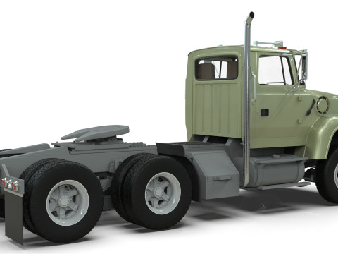 Semi Truck Tandem 3D 模型