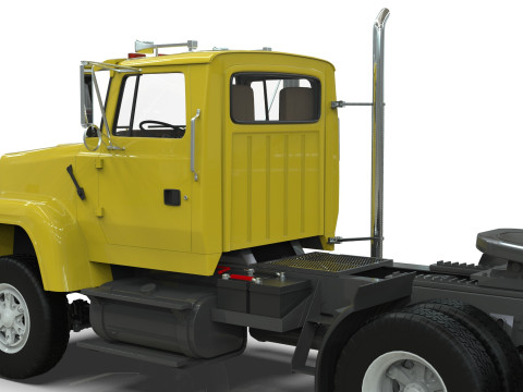 Semi Truck Tandem 3D 模型