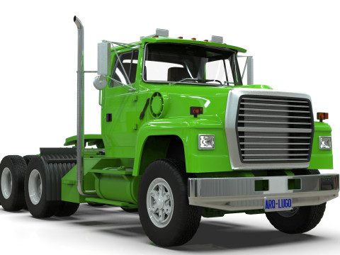 Semi Truck Tandem 3D 模型