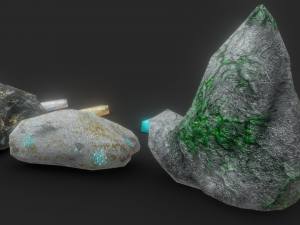 ores and ingots 3D 모델