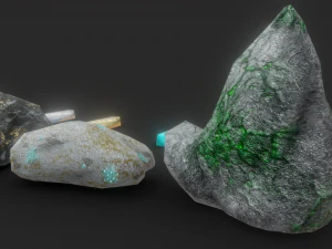 ores and ingots 3D Model
