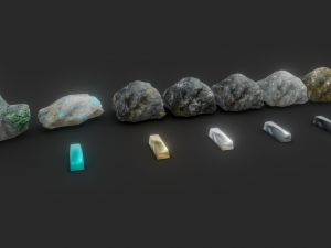 ores and ingots 3D Model
