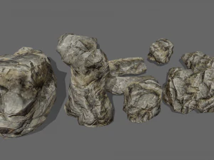 useful rocks pack lowpoly 3D Model