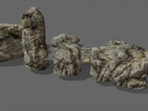 useful rocks pack lowpoly 3D मॉडल